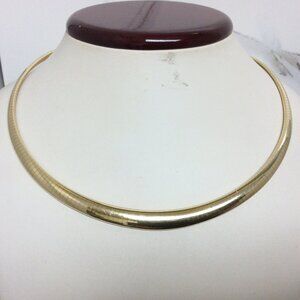 10K YELLOW Solid Real GOLD  Omega Flexible Necklace chain 17''  29.10gr